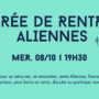 Visuel graphique sur fond vert avec écritures bleues.